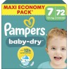 PAMPERS Couches Bébés Baby-Dry 13+Kg Taille 7 72 couches