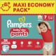 PAMPERS Couches Culottes Bébés Baby-Dry 15Kg+ Taille 7 62 couches culottes