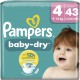 PAMPERS Couches Bébés Baby-Dry 9-14Kg Taille 4 43 couches