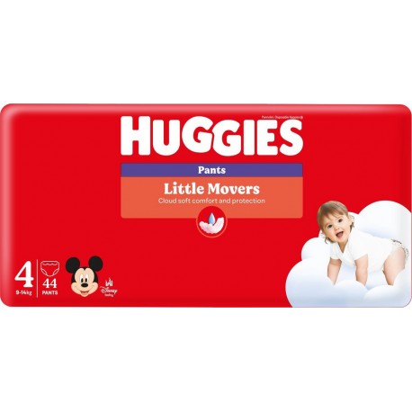 HUGGIES Couches-Culottes Taille 4 9-14Kg Disney Little Movers Pants pack de 44 couches culottes
