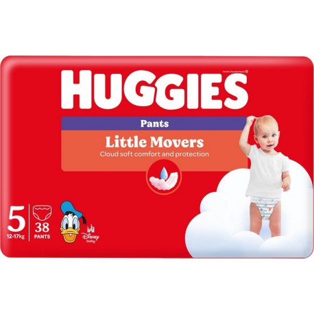 HUGGIES Couches-Culottes Taille 5 12-17Kg Disney Little Movers Pants pack de 38 coches culottes