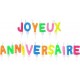 PARIS PRIX Bougie 18 Lettres anniversaire 4cm Multicolore