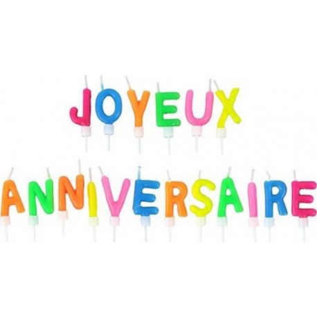 PARIS PRIX Bougie 18 Lettres anniversaire 4cm Multicolore