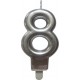 PARIS PRIX Bougie D'anniversaire chiffre 8 7cm Argent