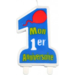PARIS PRIX Bougie mon Premier Anniversaire 9cm Bleu