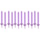 PARIS PRIX Lot De 12 Bougies D'anniversaire arabesques 6cm Prune