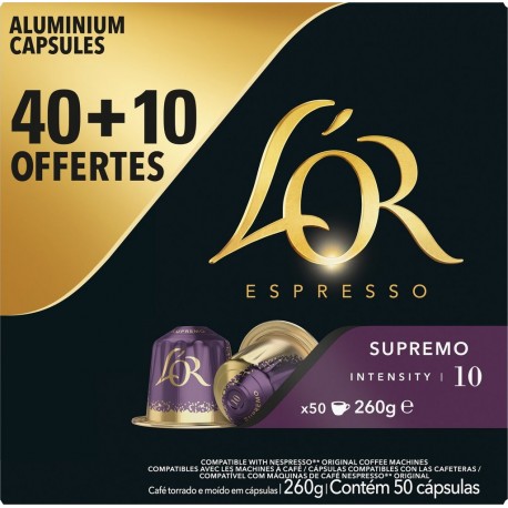 L'OR Café Capsules Espresso Intensité 10 Compatible Nespresso