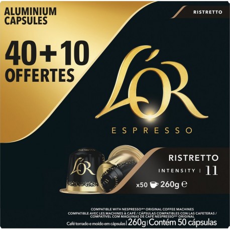 L'OR Café Capsules Ristretto Intensité 11 Compatible Nespresso