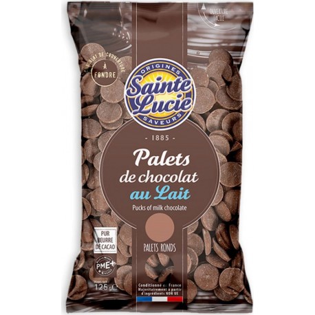 SAINTE LUCIE Palets de chocolat au lait à fondre