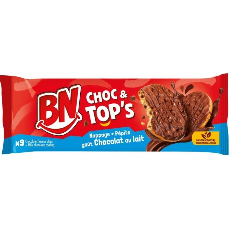 BN Biscuits Pépites et Nappage Goût Chocolat au Lait