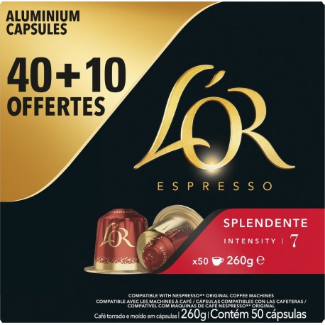 L'OR Café Capsules Intensité 7 Splendente Compatible Nespresso