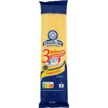 GRAND'MERE Pâtes Spaghetti 3 minutes cuisson rapide 7 œufs frais plein air GRAND'MÈRE