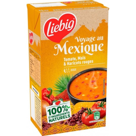 LIEBIG Soupe Voyage au Mexique Tomate Maïs et Haricots Rouges