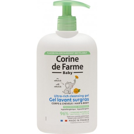 CORINE DE FARME Gel Douche Lavant Surgras Corps et Cheveux pour Bébé Hypoallergénique