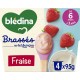 BLEDINA Dessert lacté bébé dès 6 mois Fraise Brassés