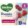 BLEDINA Dessert lacté bébé dès 6 mois Framboise Fraise Brassés
