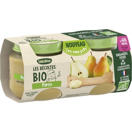 BLEDINA Purée de Fruits Bébé Poire dès 4/6 mois