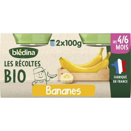 BLEDINA Purée de Fruits Bébé Banane dès 4/6 mois