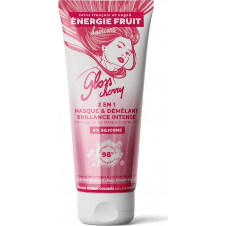 ENERGIE FRUIT Masque Gloss Cherry 2en1 Brillance Intense Démêlant