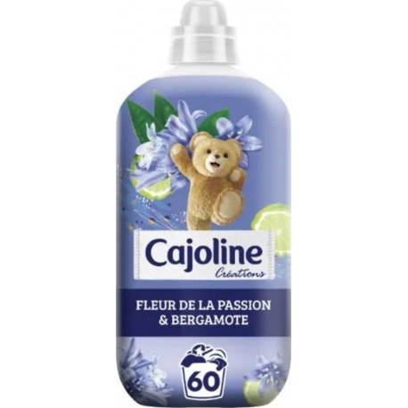 CAJOLINE CREATIONS ADOUCISSANT TEXTILE FLACON PLASTIQUE BERGAMOTE & FLEUR DE LA PASSION NON ECOLOGIQUE 1380ML 1CT TOUT TYPE CONC