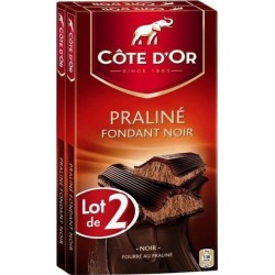 Côte d’Or Tablette de Chocolat Noir Praliné 2x200g 400g