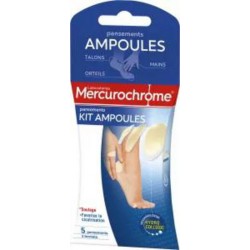 MERCUROCHROME PANSEMENT BOITE CARTON 5CT 1CT HYDROCOLLOIDE PREDECOUPE ETAGERE & ESPACE SANTE BEAUTE