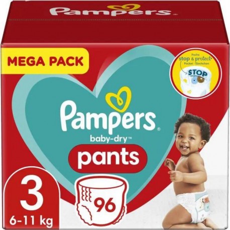 Pampers Culottes Baby Dry Pants Taille 3 : 6/11Kg x96