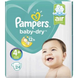PAMPERS BABY DRY PQ T4+ X24