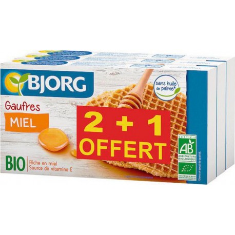 Bjorg Gaufres Bio Miel 4x175g