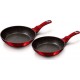 BERLINGER HAUS Batterie de cuisine Burgundy Set de Poêles à Frire Induction