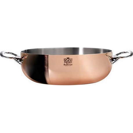DE BUYER Sauteuse Sauteuse bombée 2 anses cuivre/inox 28cm