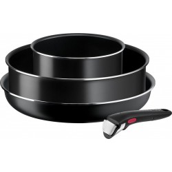 TEFAL Batterie de cuisine Ingenio Easy Cook N Clean Black 4 pcs L1539002