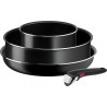 TEFAL Batterie de cuisine Ingenio Easy Cook N Clean Black 4 pcs L1539002