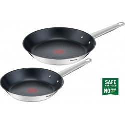 TEFAL Batterie de cuisine Cook Eat 2 poeles 24/28cm