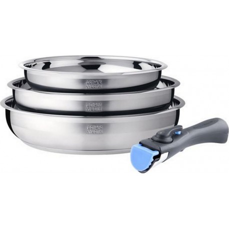 ARTHUR MARTIN Batterie de cuisine de 3 poeles 20-24-26cm + 1 poignée