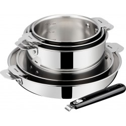 LAGOSTINA Batterie de cuisine Esperta triply 5 pièces + poignée