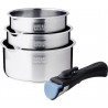ARTHUR MARTIN Batterie de cuisine de 3 casseroles 16-18-20cm + poignée