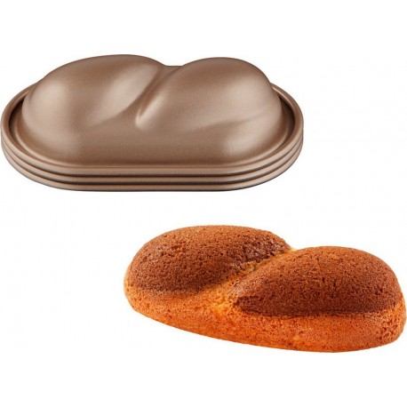 TEFAL Moule à briochette Creabake 3 moules à petite torsade