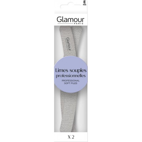 GLAMOUR PARIS Lime à ongles Souples Double Face 2 limes à ongles