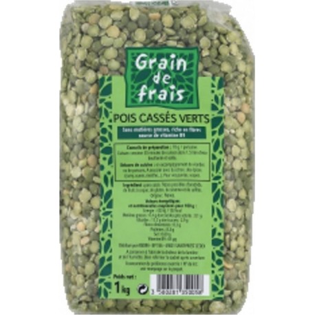 Grain De Frais Pois Cassé Paquet 1Kg l'unité de 1.0Kg