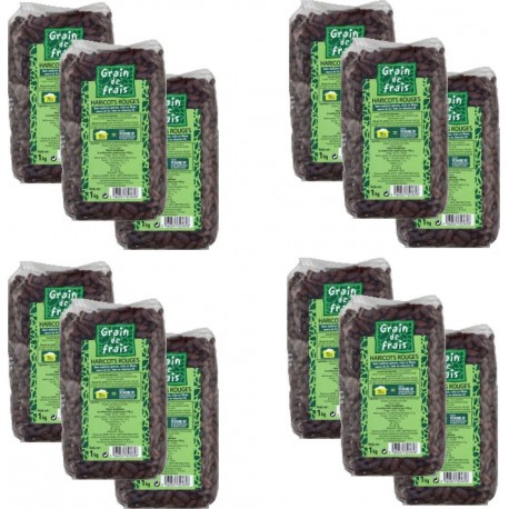 Grain De Frais Lot 12x Haricot Rouge Paquet 1Kg les 12 unités de 1.0Kg