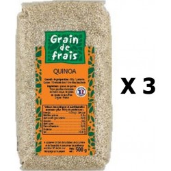 Grain De Frais Lot 3x Quinoa France Paquet 500g les 3 unités de 0.5Kg