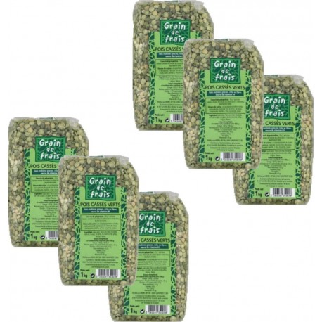 Grain De Frais Lot 6x Pois Cassé Paquet 1Kg les 6 unités de 1.0Kg