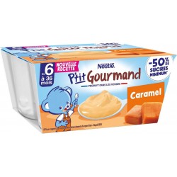 NESTLE Dessert bébé caramel les 4 pots de 100g