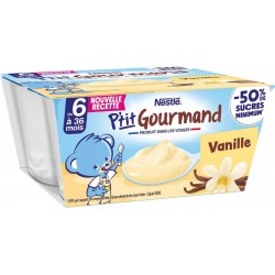 NESTLE Dessert bébé vanille les 4 pots de 100g