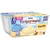 NESTLE Dessert bébé vanille les 4 pots de 100g