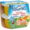 NESTLE Plat bébé Carotte semoule jambon les 2 pots de 190g