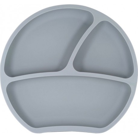 Silicone Kindsgut Assiette Ventouse En Gris Foncé