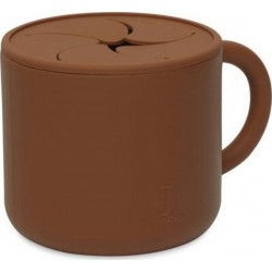 Silicone Gobelet À Goûter Avec Couvercle Caramel
