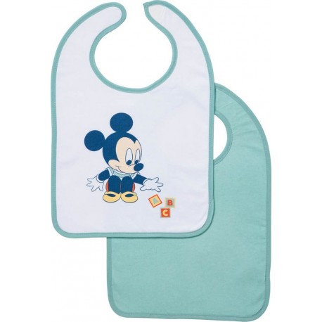 Morning Bavoir Bébé 6 Mois 25x36 Cm Coton Mickey Good